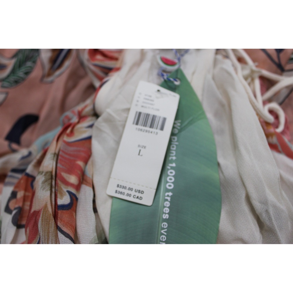 Farm Rio Delhi Boho Floral Halter Maxi Dress Large Flowy NWT Tropical Resortwear - Picture 6 of 6